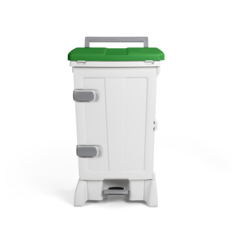 Ведро TTS Open-up (90 л, полипроп, дверь, крышка зеленая)