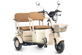 Трицикл электрический Rutrike Атлас (бежевый)