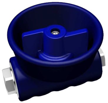 Кран для пенного пистолета PA RPS (1/2"г-ARS178, 24бар, 80л/мин, синий)