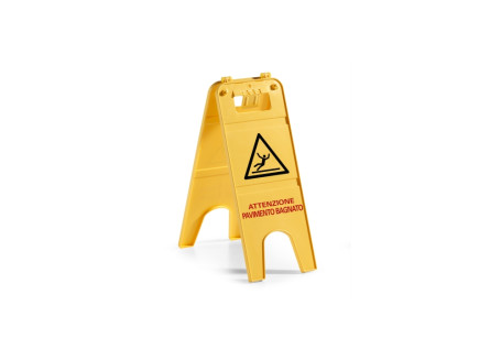 Указатель TTS &quot;Осторожно мокрый пол&quot; (полипроп, 2хсторонний, русск и англ)