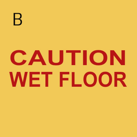 Указатель TTS &quot;Осторожно мокрый пол&quot; (полипроп, 2хсторонний, русск и англ)
