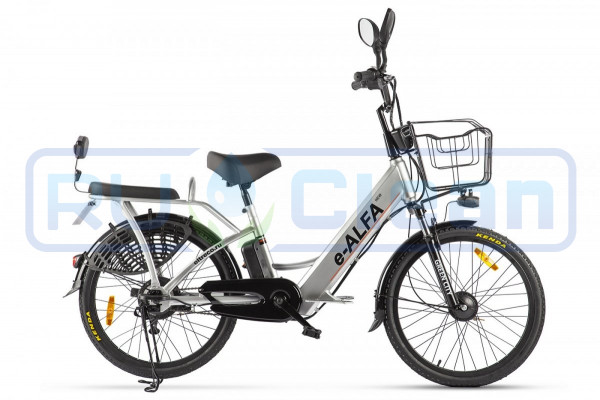 Электровелосипед GREEN CITY e-ALFA new (серебристый)