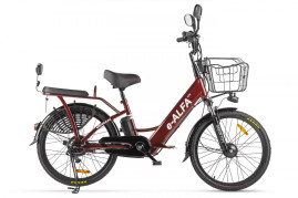 Электровелосипед GREEN CITY e-ALFA new (коричневый)