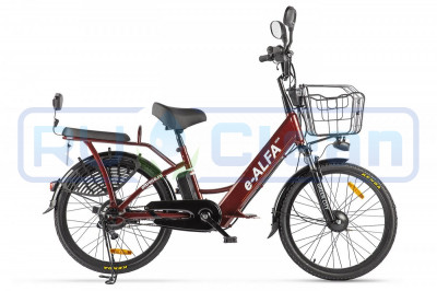 Электровелосипед GREEN CITY e-ALFA new (коричневый)