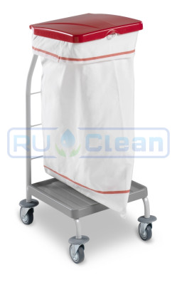Тележка TTS DUST (для мусорного пакета 70л, красная крышка)