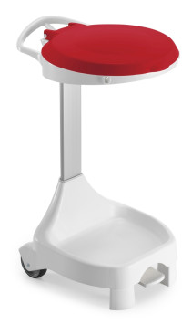 Держатель мешка TTS Smile E-70 (120л, педаль, ножки, колеса, красная крышка)