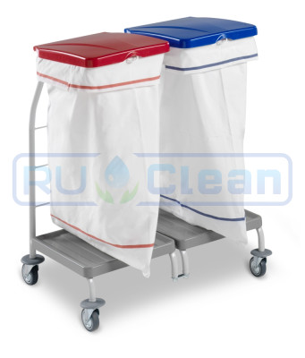 Тележка TTS DUST (металл, двойная, для мусорных пакетов 2х70л)