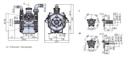 Мембранный насос AR 45 LFP SP (20 бар, 43,3 л/мин, полый вал 19 мм)