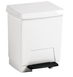 Контейнер для мусора Nofer 14025.W (8л, педаль, белый)