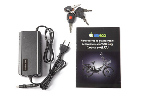 Электровелосипед GREEN CITY e-ALFA new (сине-серый матовый)