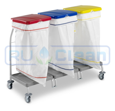 Тележка TTS DUST (пластик, тройная, для мусорных пакетов 3х70л)