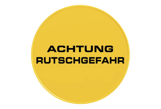Табличка TTS Опаснорсть споткнуться (23см, круглая, немецк. яз)