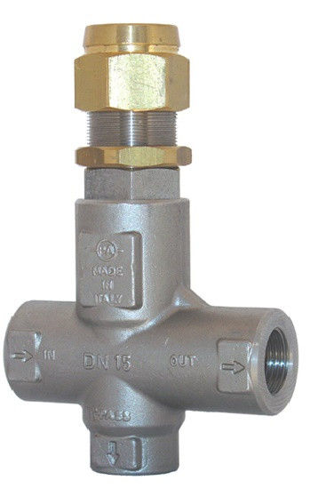 Клапан предохранительный PA VS24 (280бар, 80л/мин, 1/2&quot;г-1/2&quot;г, By-pass 1/2&quot;г, Aisi 303)