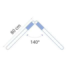 Щетка для пола TTS (V-образная, 80см, дерев. основ, средний, ручка)