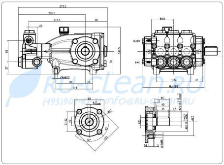 Насос высокого давления HAWK NMT 1520RN (1450 об/мин) (1.099-359.0)