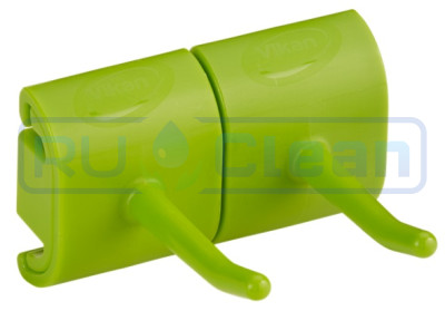 Гигиеничное настенное крепление Vikan (83мм, двойной крюк, лаймовый)