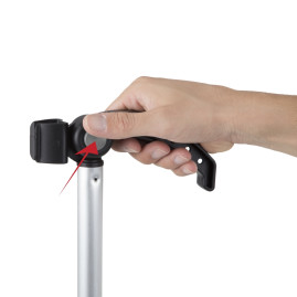 Совок TTS Clip (крышка, пластик, складная ручка, черный)