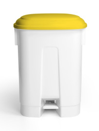 Контейнер TTS Derby XL (2х30л, педаль, разделитель, белый/желтый)