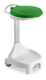 Держатель мешка TTS Smile W-70 (120л, педаль, ножки, колеса, зеленая крышка)