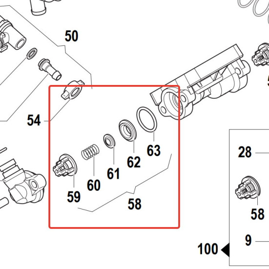 Клапан в сборе Comet (для IDS960, 1шт)