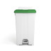 Контейнер мусорный TTS Derby (90л, зеленая крышка, серый)