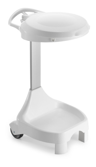 Держатель мешка TTS Smile W-60 (120л, ножки, колеса, белая крышка)