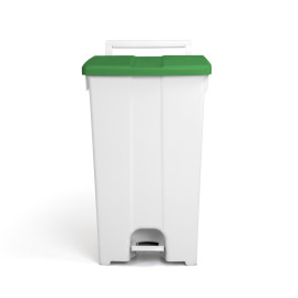 Контейнер TTS Derby XXL (2х45л, педаль, колеса, разделитель, белый/зеленый)