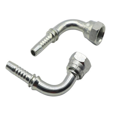 Фитинг высокого давления BSP (DN25, 1 1/4г, 90гр, оцинк) Robin