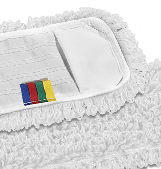 Моп с карманами TTS Microriccio (40х13см, микрофибра, белый)