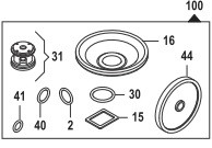 Ремкомплект Comet KIT100 (BP 20/15, мембрана NBR)