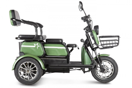 Трицикл электрический Rutrike Пилот (зеленый)