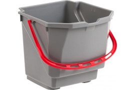 Ведро TTS для тележки NICKITA (25л, красная руч, серый)