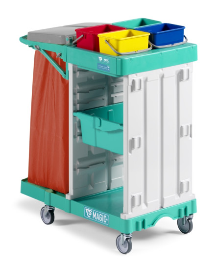 Тележка TTS Magic Line 200B (4х4л, выдв. ящик, держ. мешка 120л) (ML200B0A0A00)