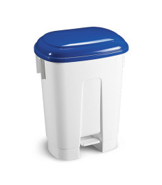 Контейнер TTS Derby (60 л, белое/синее, педаль, полипропилен)