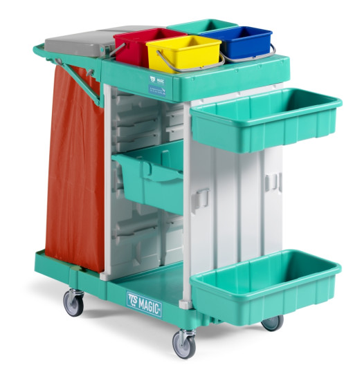 Тележка TTS Magic Line 210B (4х4л, выдв. ящик, корзины, держ. мешка 120л) (ML210B0A0A00)