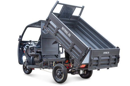 Трицикл электрический Rutrike D5 КАБИНА гидравлика (серый)