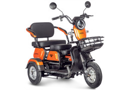Трицикл электрический Rutrike Gelbert Caf (48/60V, 600W, оранжевый)