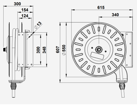 Барабан высокого давления FAICOM BGX 1230 ST (400бар, 30м, нерж)