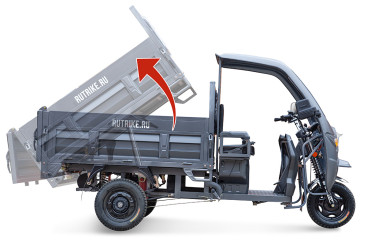 Трицикл электрический Rutrike D5 КАБИНА гидравлика (темно-зеленый)