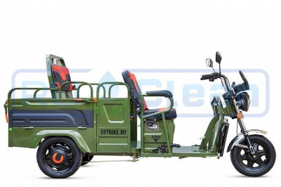 Трицикл электрический Rutrike Вояж-П 1200 60V800W (зеленый, трансформер)