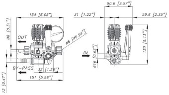 Узел управления Bertolini P.B.P. (20бар, 30л/мин, с манометром)