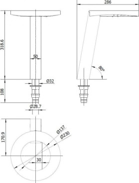 Сушилка для рук Nofer CONCEPT3 (смеситель, дозатор мыла, черный)