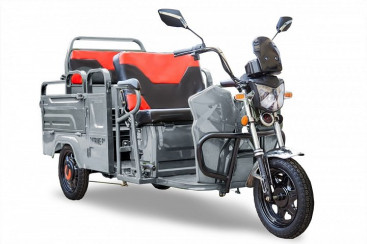 Трицикл электрический Rutrike Вояж-П 1200 60V800W (серебристый, трансформер)