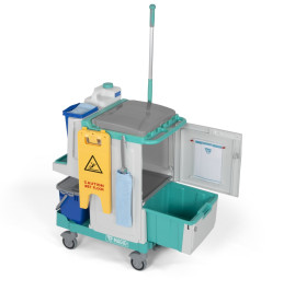 Тележка TTS Magic System 600V (20л, 2х4л, выдв. ящик, держ. мешка 90л)