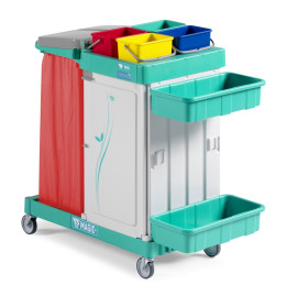 Тележка TTS Magic Line 310S (4х4л, закрытая, корзины, держ. мешка 120л)