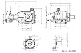 Насос высокого давления HAWK NHDP1420CWR (200бар, 14л/мин, 1450 об/мин)