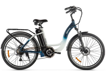 Электровелосипед Eltreco White (бело-синий)