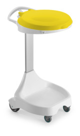 Держатель мешка TTS Smile W-10 (колеса, крышка желтая)