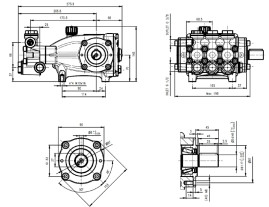 Насос высокого давления HAWK NMT2120EBCHR (1450об/мин)