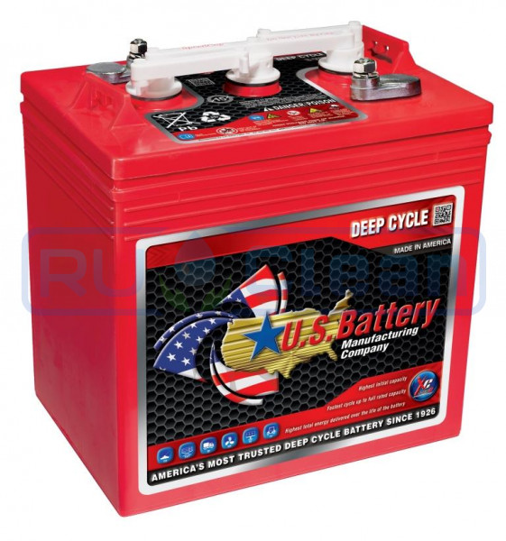 Тяговый аккумулятор U.S. Battery US 125 XC2 (6В, 198Ач, кислота)